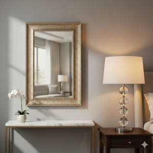 Luxe Champagne Gold Wall Mirror