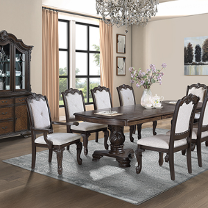 2149-9P KIERA DINING GROUP-COFFEE BROWN