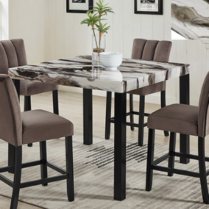 1720-5P VEGA FAUX MARBLE CT HT DINING