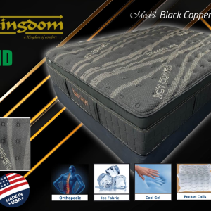 Kingdom Hybrid Mattress – Model Black Copper Firm - TWIN